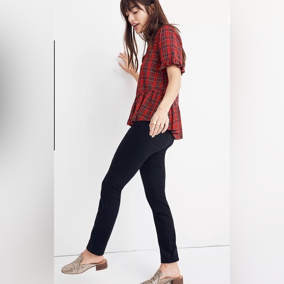 Madewell Studio Ruffle-Hem Top in Clanton Plaid - Picture 4 of 5